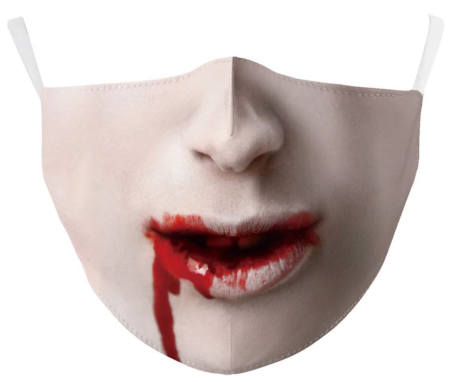 korkunç vampir yüz maskesi