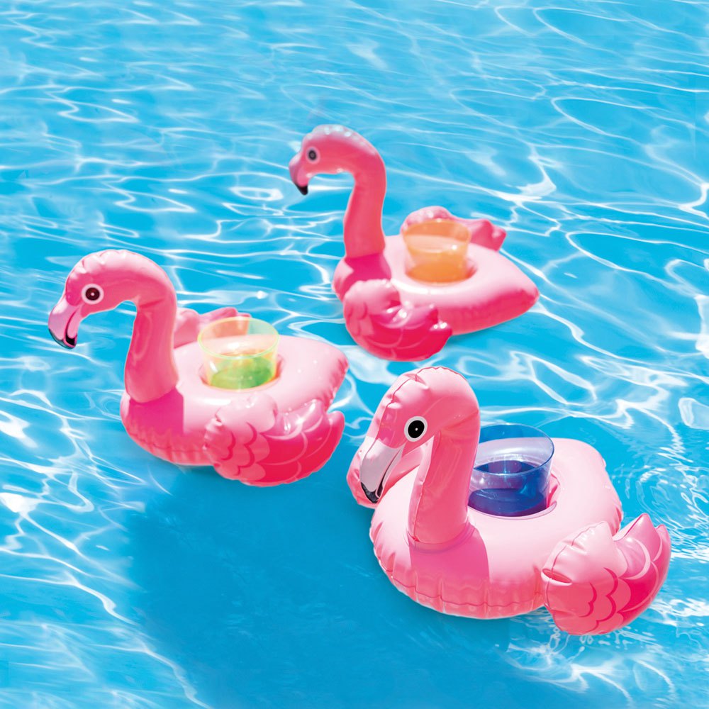 flamingo şişme bardaklık yüzer