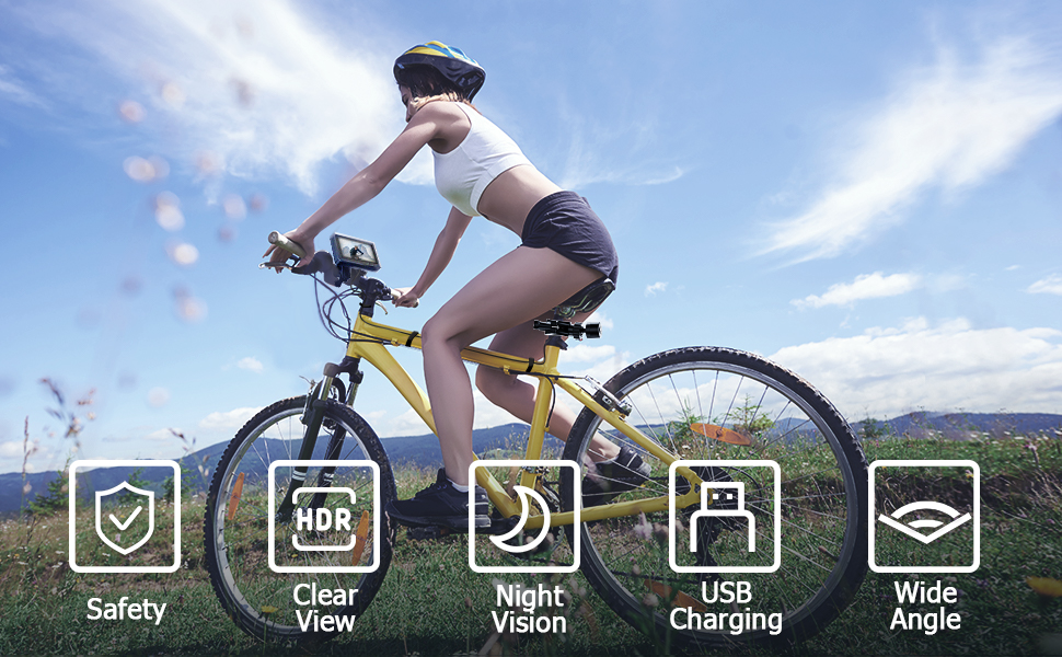 bisiklet kamerası bisiklet güvenlik için bisiklete binme
