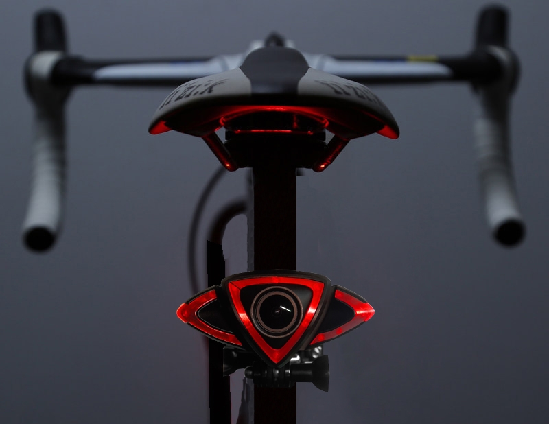 bisiklet arka kamera wifi + LED uyarı lambaları