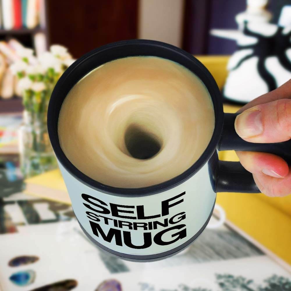 kahve için otomatik manyetik kupa kendi kendine karıştırılan kupa