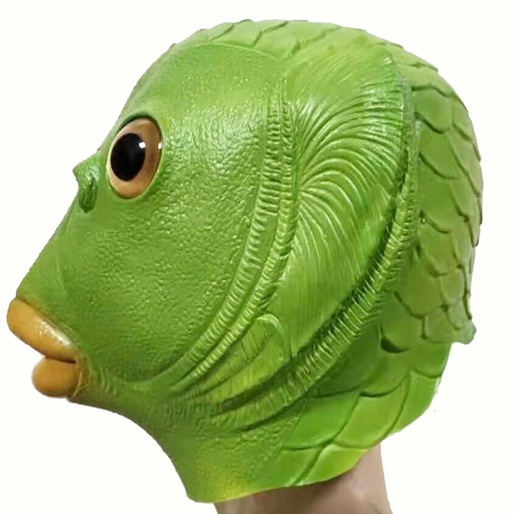 Balık yeşili kafa yüz silikon maskesi