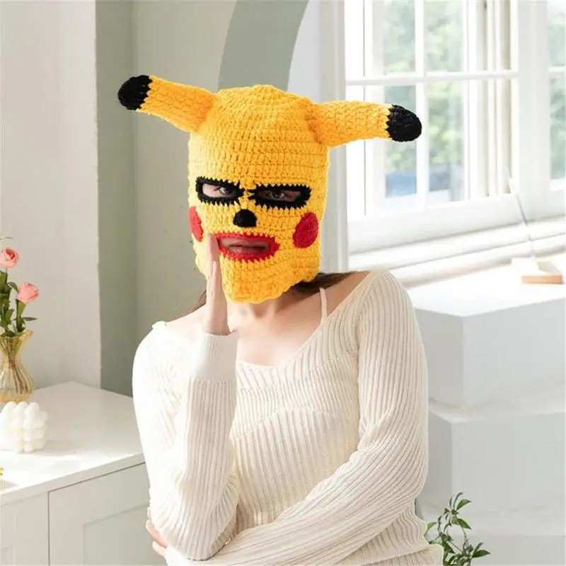 kulaklı pikachu maskesi yüz maskesi