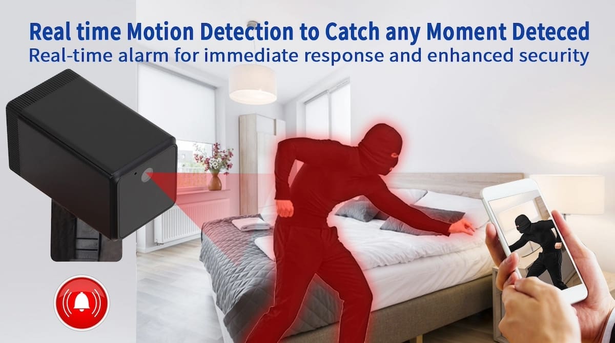 Ev dairesi için hareket algılama casus güvenlik kamerası