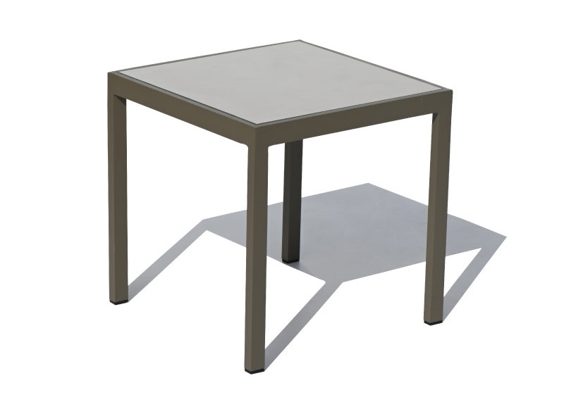 Küçük kullanışlı alüminyum veranda masası Luxurio Damian minimalist tasarım