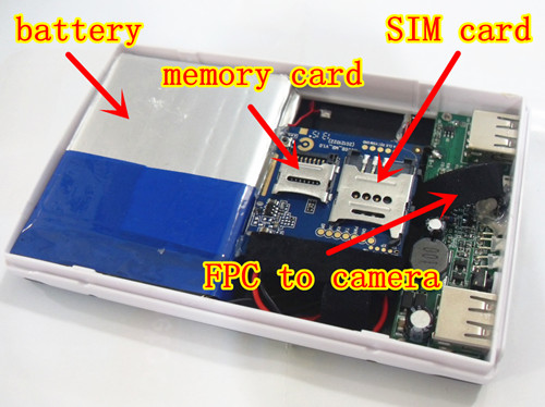 Mikro SIM kart üzerinde kameralı GSM güç bankaları