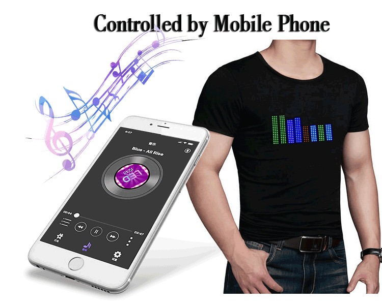 led gömlek programlanabilir akıllı telefon cep telefonu