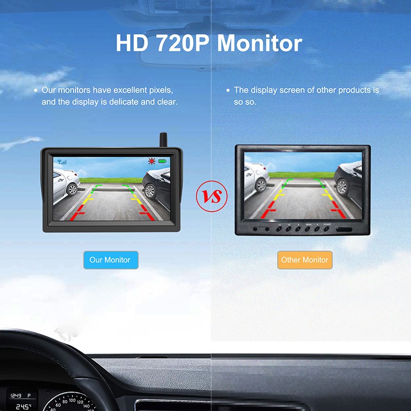 AHD HD araç monitörü 720P