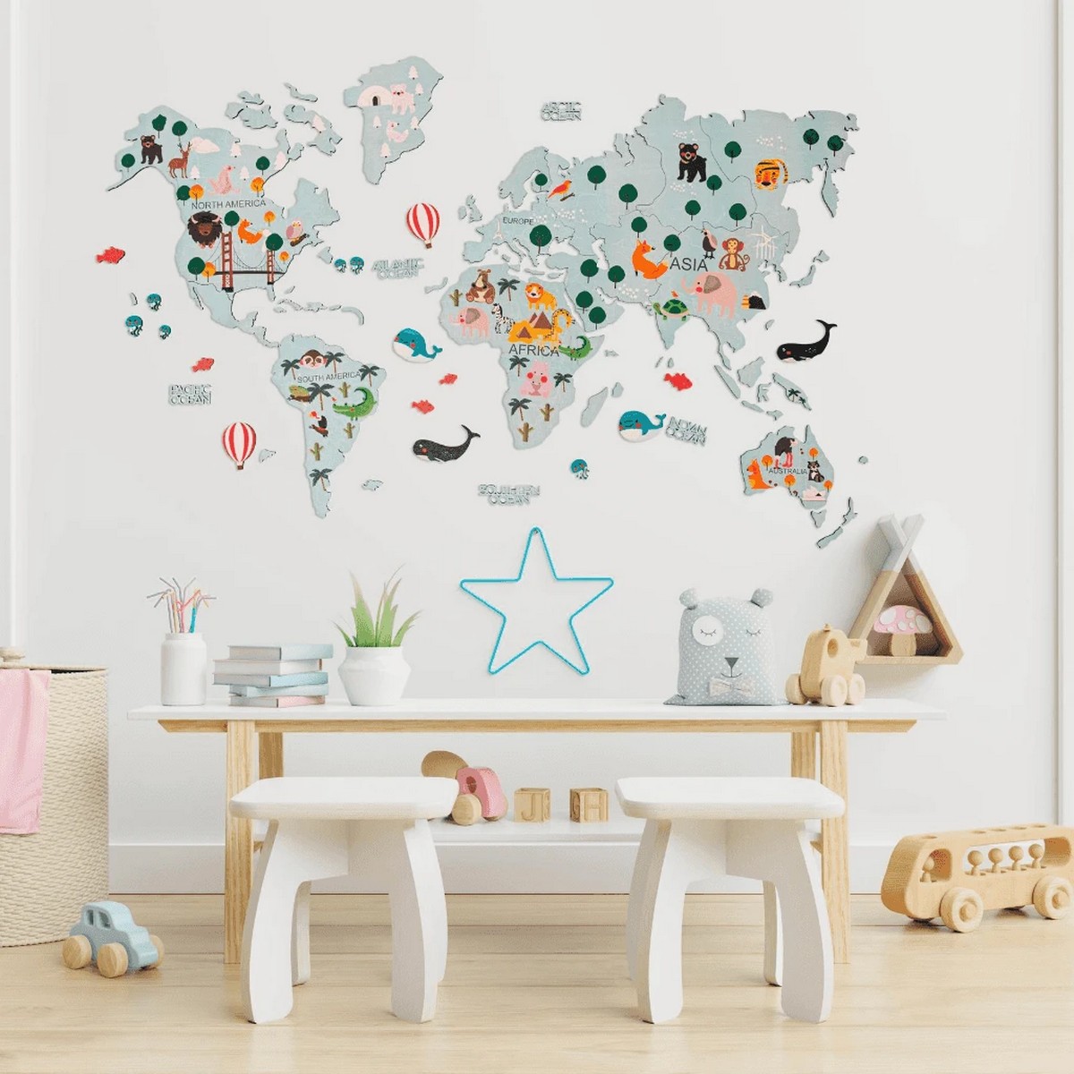 Çocuklar için dünya haritası