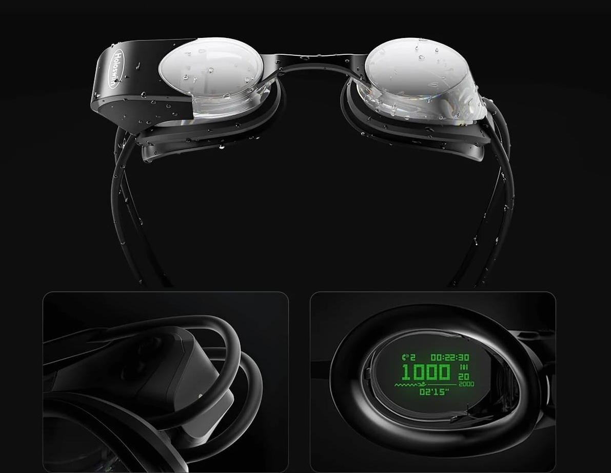 sanal gerçeklik yüzme için ekranlı akıllı yüzme gözlükleri