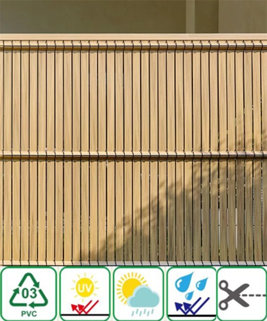 örgü dolgu olarak çit için düz PVC paneller