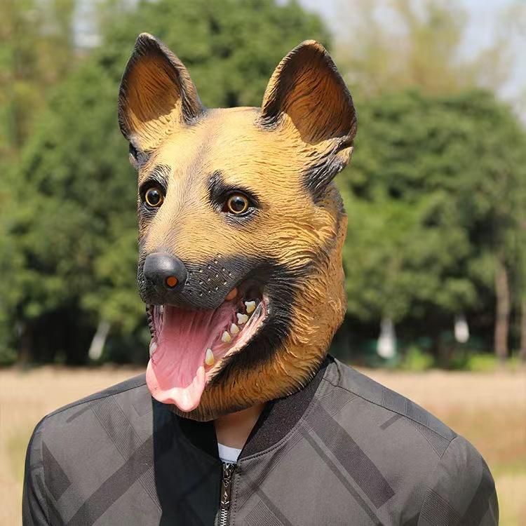 köpek yüz maskesi silikon lateks karnaval cadılar bayramı