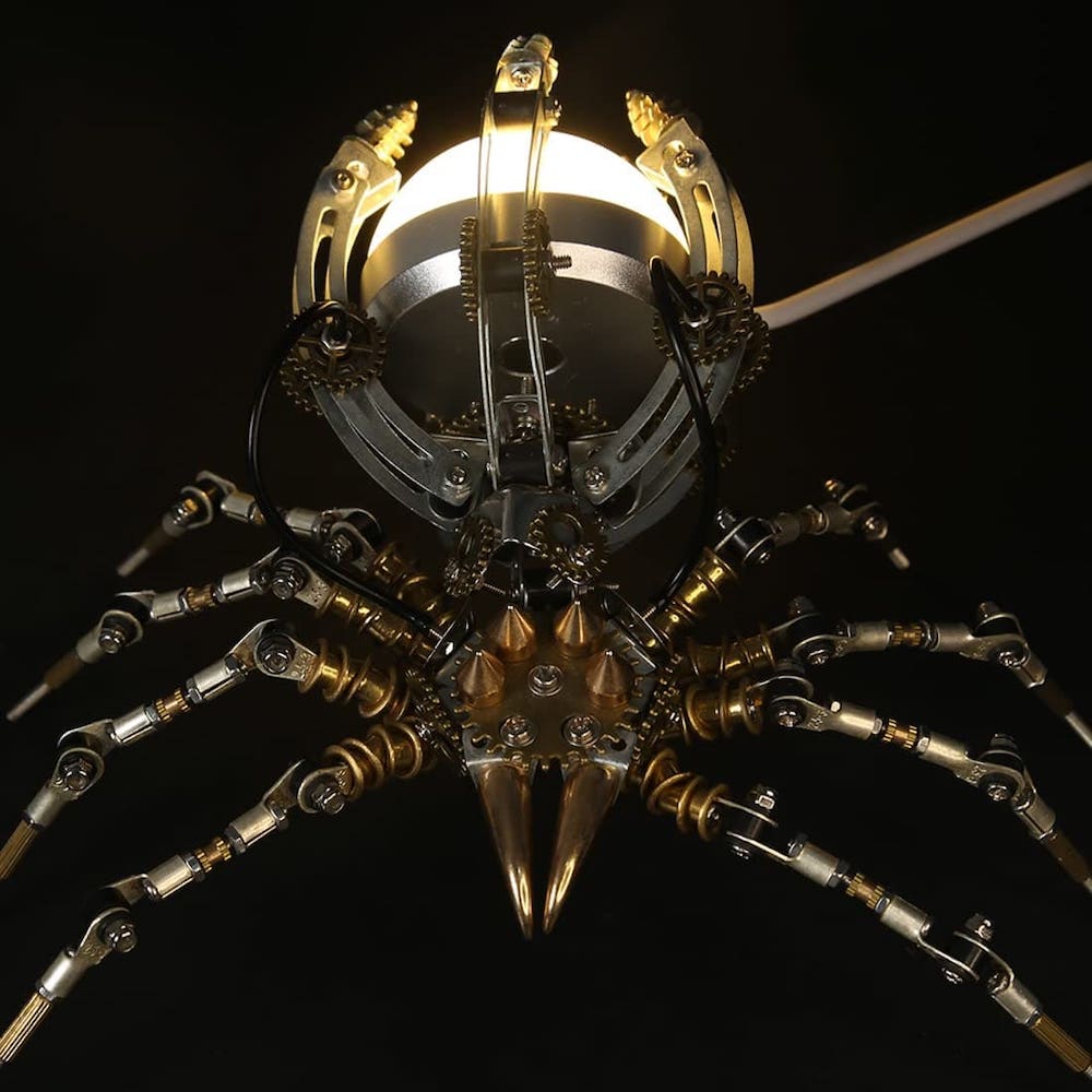 Bir örümceğin 3B modeli yapboz metali