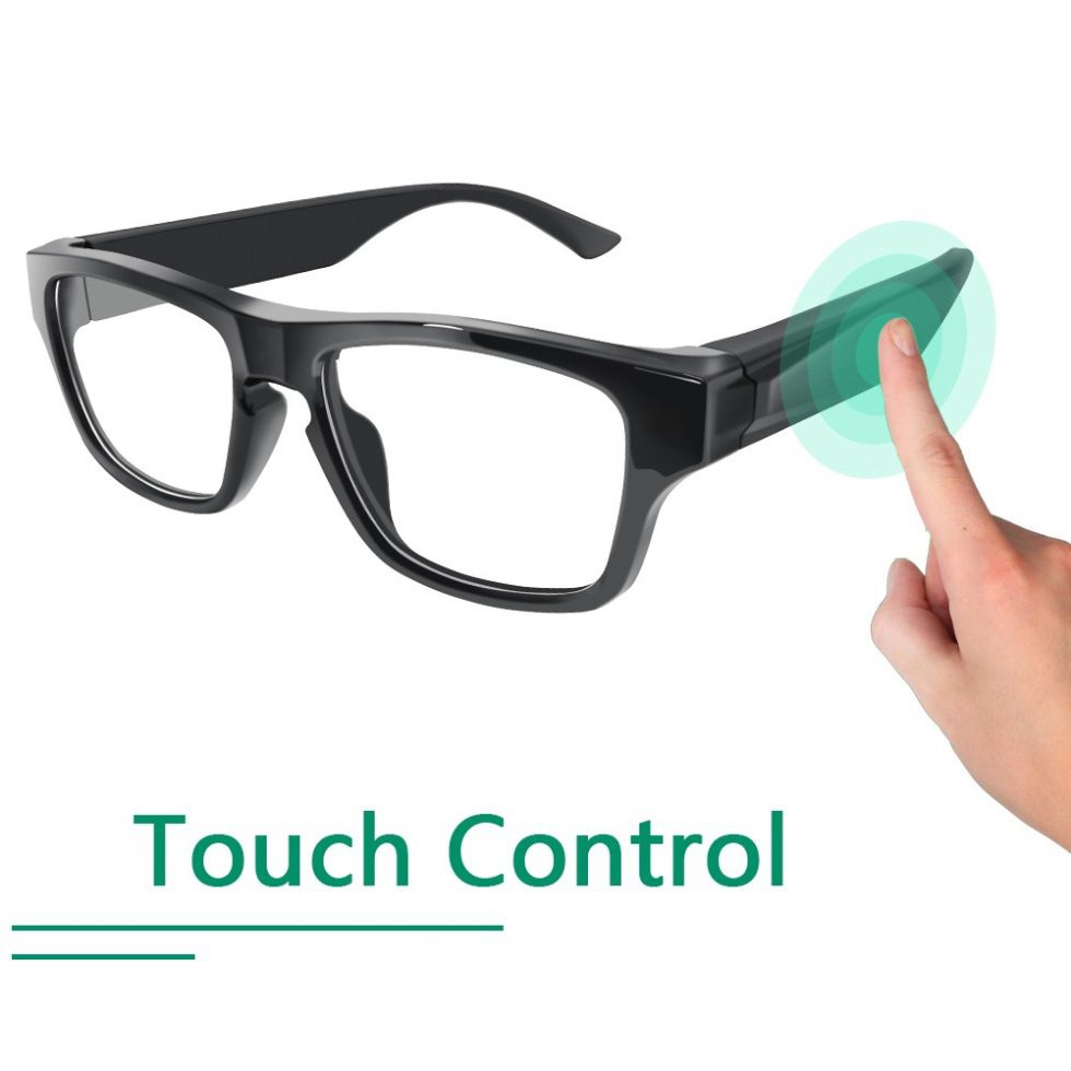 Full HD kameralı zarif gözlükler - dokunmatik kontrol