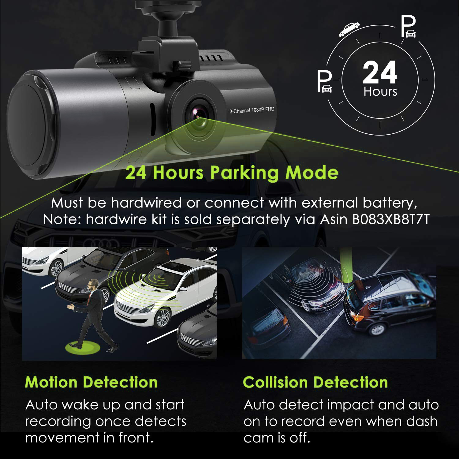 Araç kamerası Profio S12 park modu