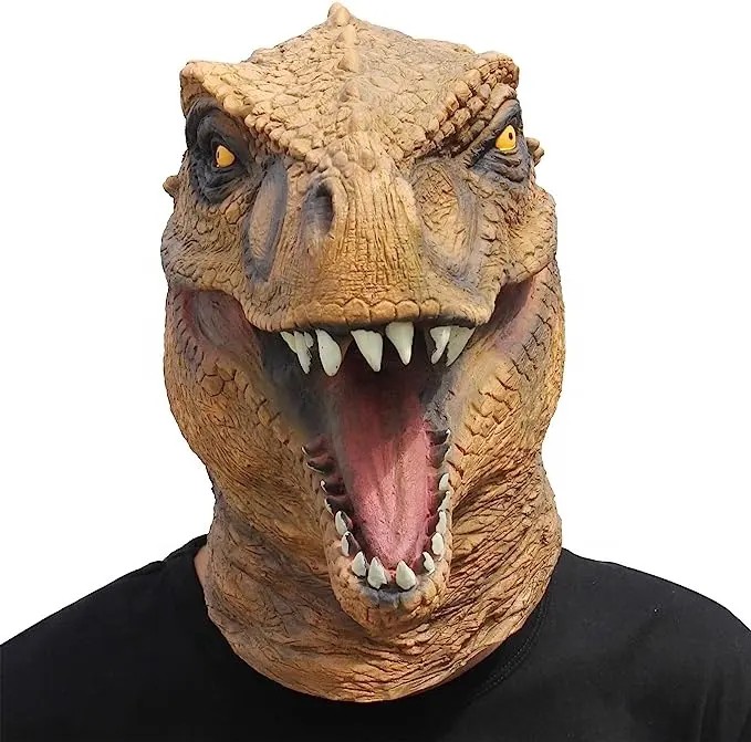 Dino maskesi - jurassic park maskesi yüzü (kafa maskesi)