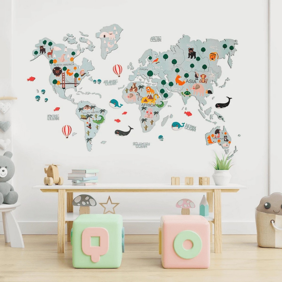 dünya haritası çocuk odası