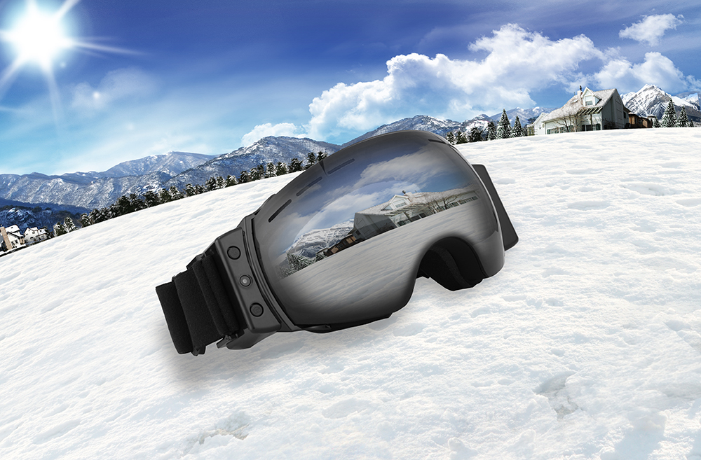 kamera ve bluetooth ile kayak gözlüğü