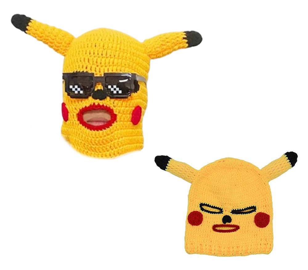 pikachu yüz maskesi karnaval partisi