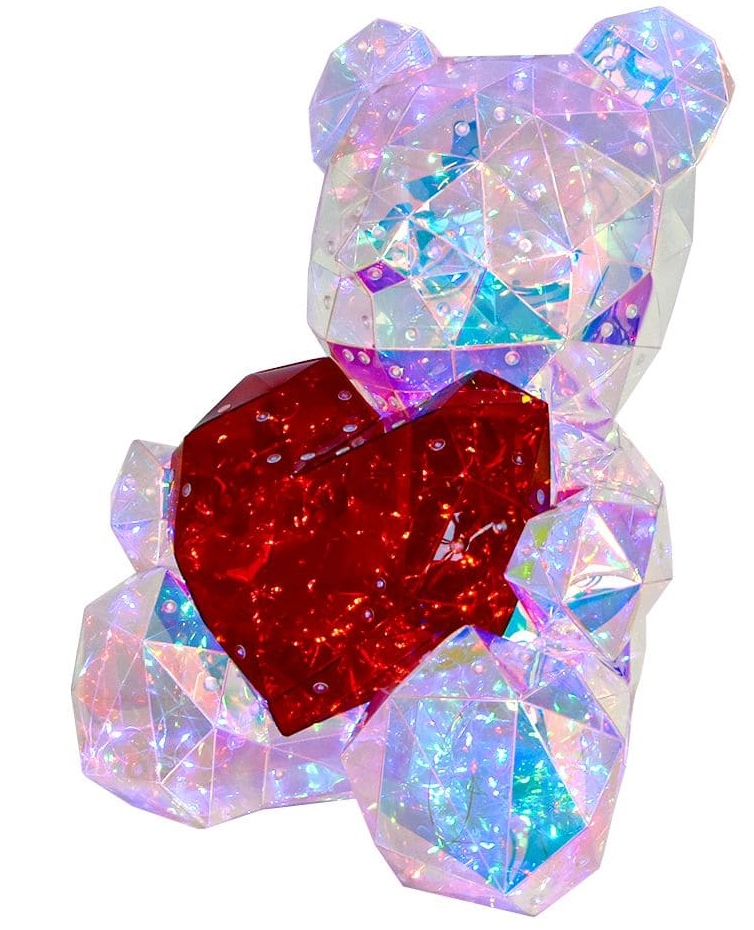 Işıklı oyuncak ayı - Parlayan aydınlatmalı 3 boyutlu oyuncak ayı